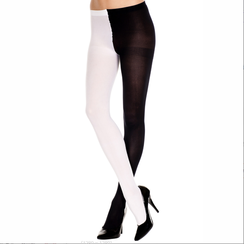Halloween Harlequin Pattern Pantyhose with Stripes Festival Stockings